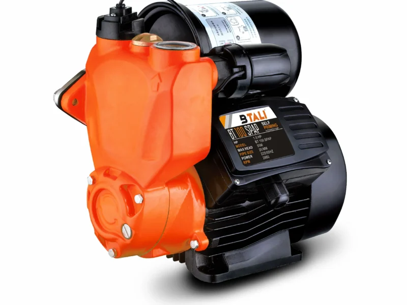Automatic self priming pump for home pressure stability in a modern Indian house setting for consistent water flow.