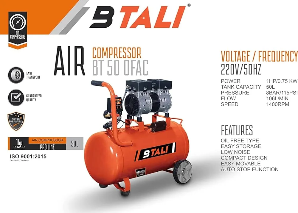 Industrial BIS certified air compressor for industrial use in India ensuring high pressure efficiency and safety.