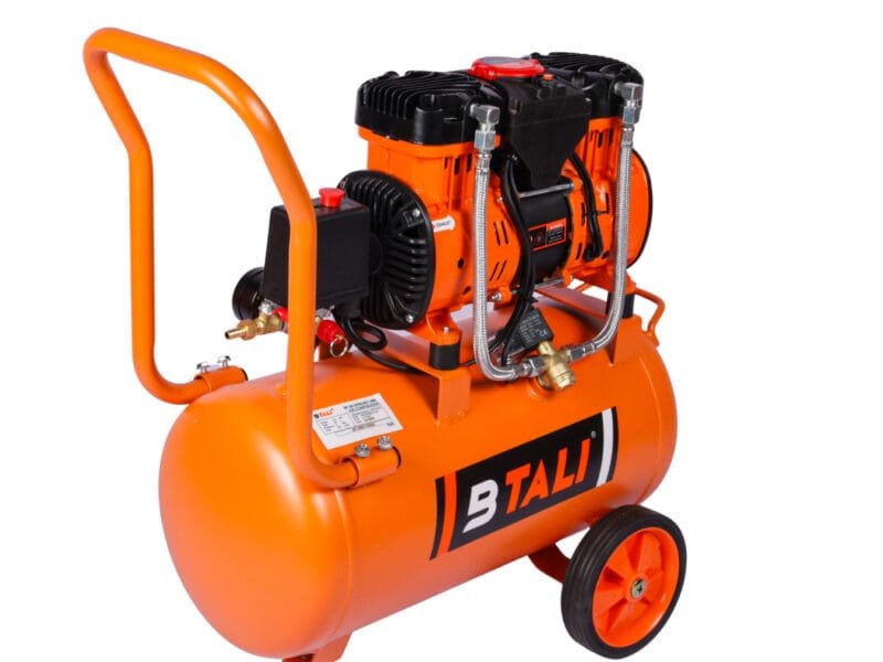 A professional portable air compressor for car tyre inflation used for quick roadside vehicle maintenance services.