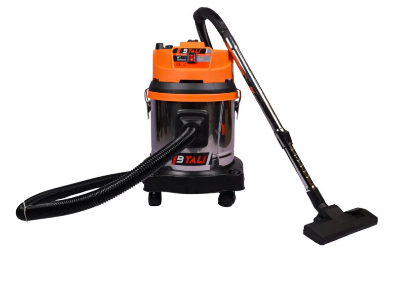 High-performance Btali BT 25 wet and dry vacuum cleaner featuring a 25L heavy duty tank, specifically designed for intensive industrial and commercial cleaning use.